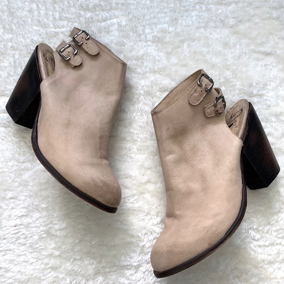 Freebird by Steven Shoes - Freebird SMOKE Beige Soft Leather Slingback Bootie